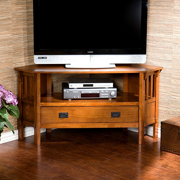 mission corner tv stand by Homestead Furniture made mission corner tv 